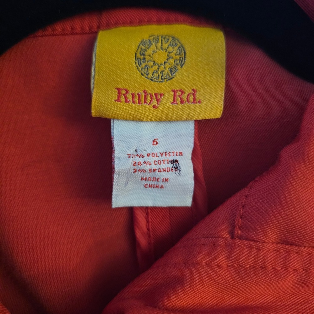 Ruby Rd Red Roll Tab Utility Jacket Women's Size … - image 3